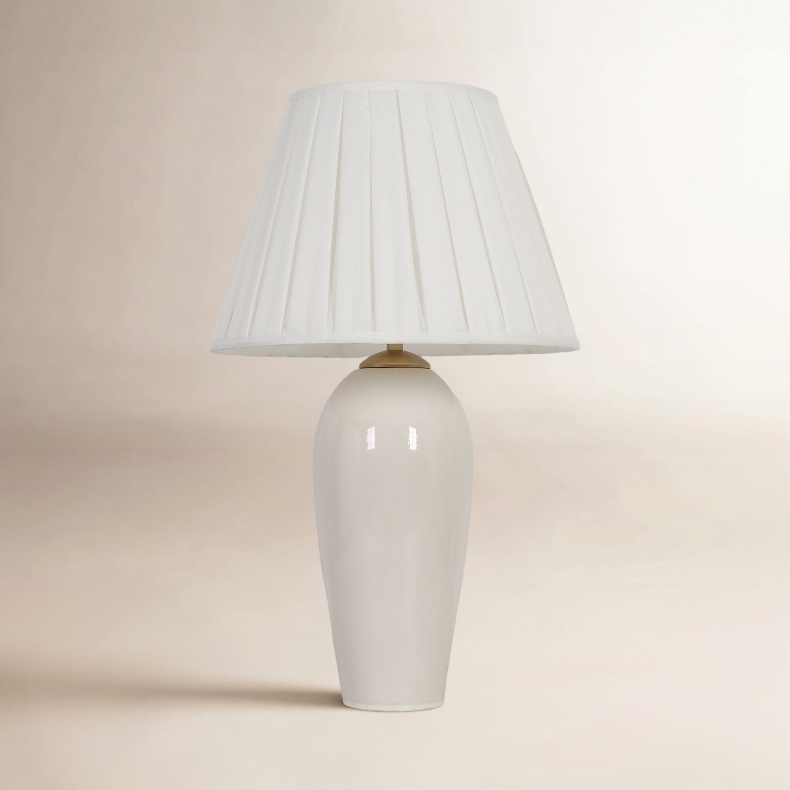 Ceramic Table Lamp, White