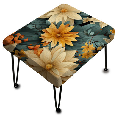 Repose-pieds Chrysanthemums Mandala Boho