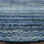 Tapis bleu abstrait en laine tissé à plat à la main Hossain-1218783886