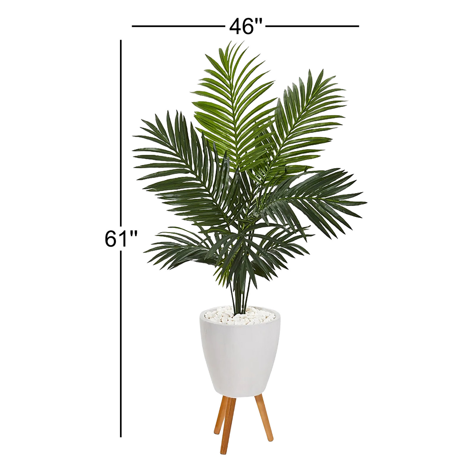 61'' Faux Palm Tree in Earthenware Planter