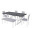 6-Piece Extendable Trestle Dining Table Set With Removable Leaf, Kitchen Table Set With Upholstered Side Chair And  Bench-1358161464-1358161467