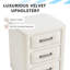 20.3'' W 3-Drawer Velvet Nightstand, Pre-Assembled-1274518199