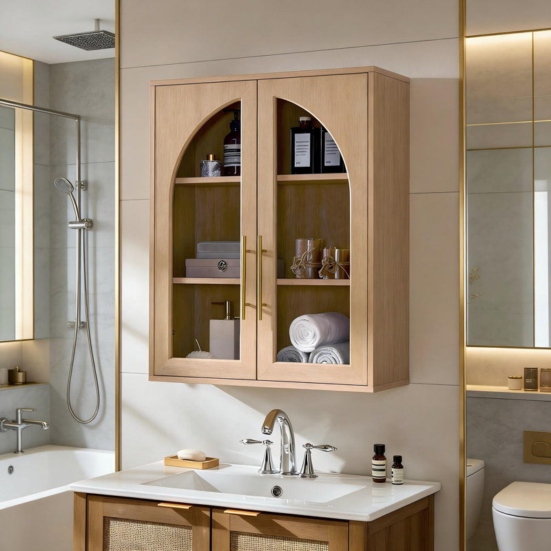 Bathroom Wall Cabinet Wall Mount Storage with Adjustable Shelf