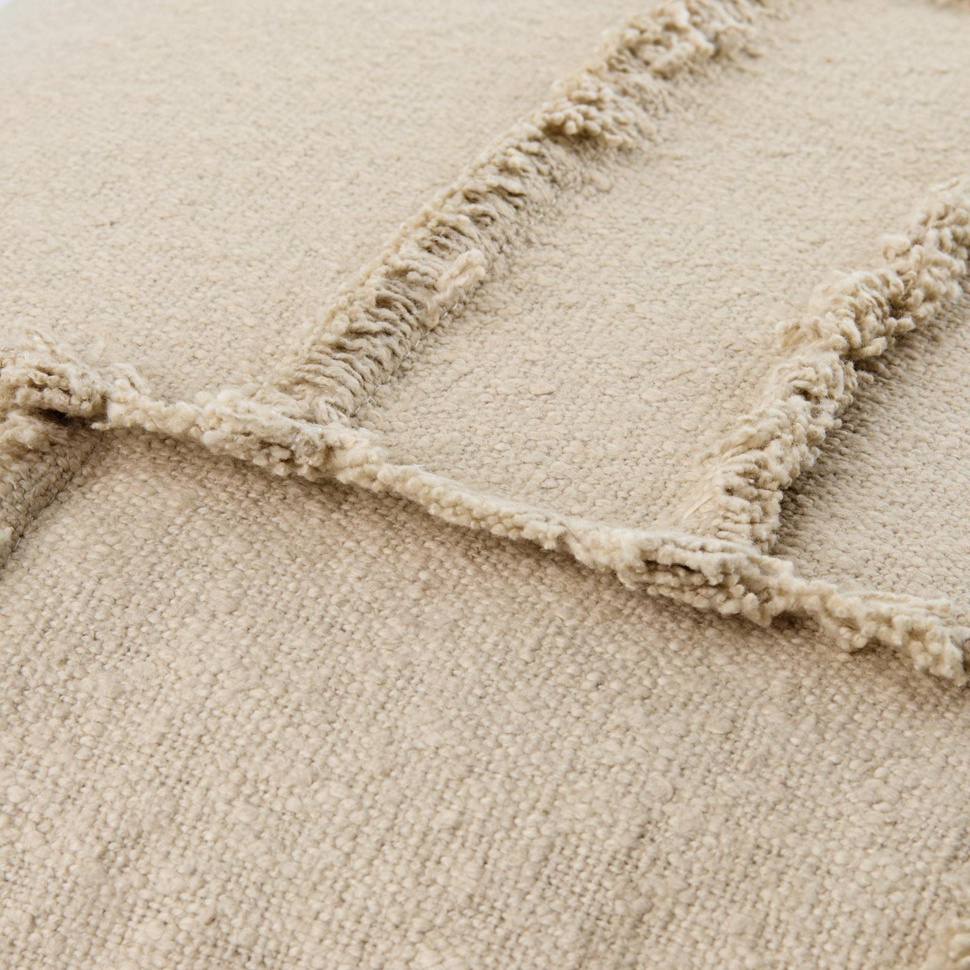 Yulara Accent Pillow Cover & Insert, Cream, Pillow Cover Only - No Insert, Square 22"