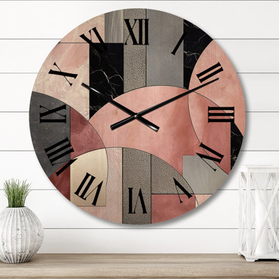Horloge murale surdimensionnée rose