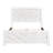 Modern Bedroom Panel Bed In White, Queen Size With V-Pattern Rails And Ship One Box Contemporary White Furniture, Headboard Height 54.05-433522695-433522693
