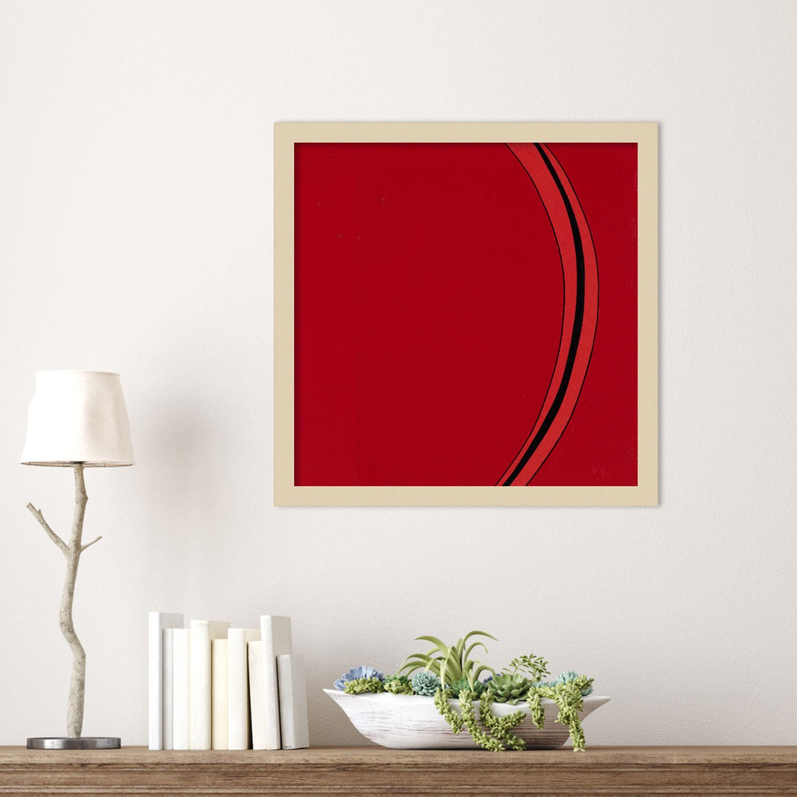 Segment Print by Alex Dunn, Brown, 17" H x 17" W