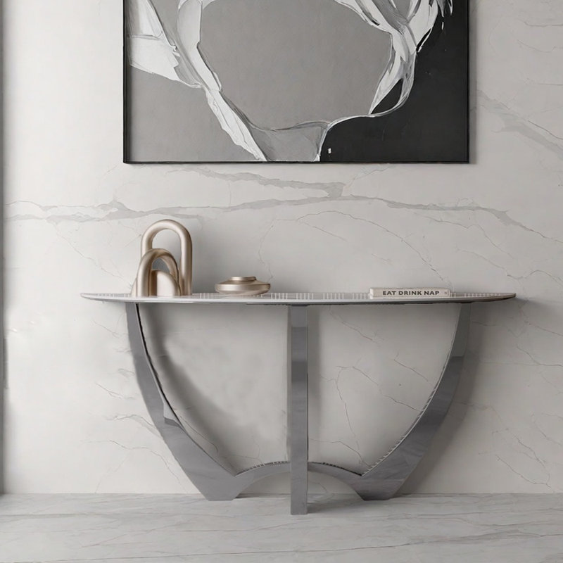 Console Italian Luxury, H 31,5 po x l 55,1 po x P 15,7 po, Gris Pandora
