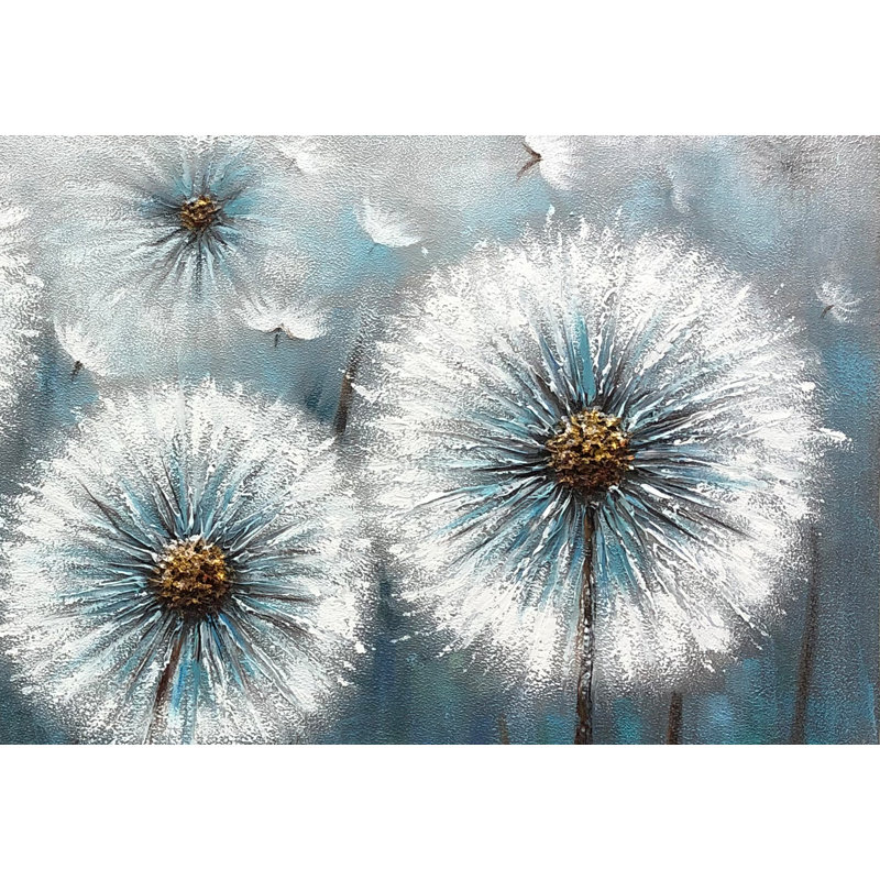 Art mural 3D sur toile, peinture abstraite de pissenlit