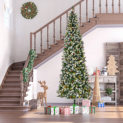 Pre-Lit Snow-Dipped Artificial Christmas Tree