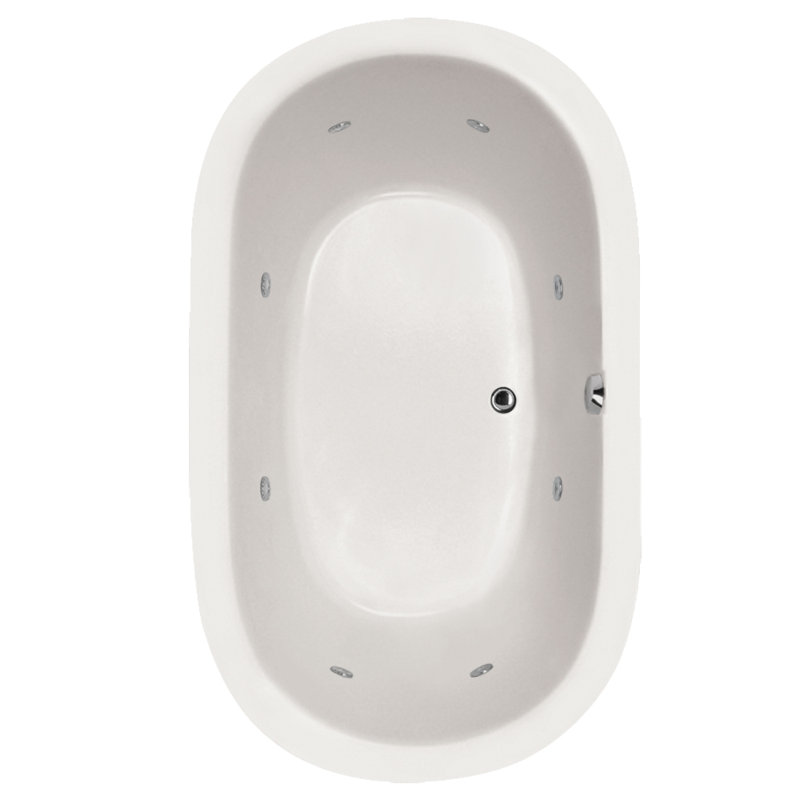 Lorraine 60'' L Bathtub, White, Satin Brass