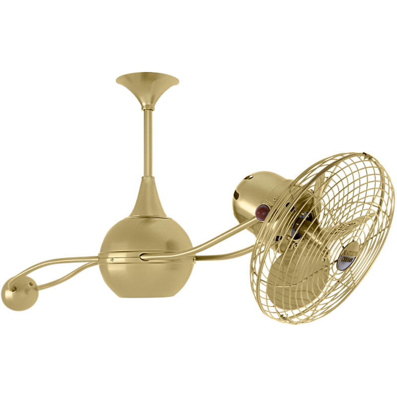 40" Brisa 2000 3 Blade Ceiling Fan, Brushed Brass