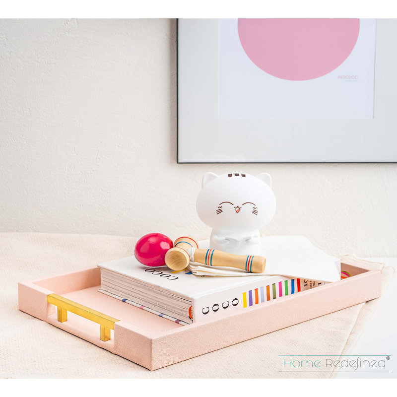 Plateau Mayalee, Rose bébé / doré