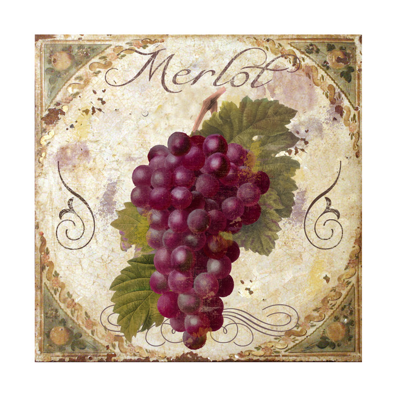 Art sur toile merlot Sasha, 14" H x 14" W