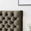 Tête de lit en velours gris avec forme rectangulaire, rehaussant le style grand lit de la chambre en velours, look contemporain et élégant-1325518109