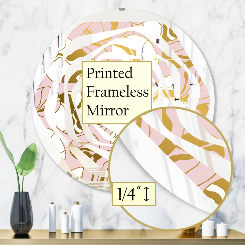 Miroir mural Whirl Marble II, H 31,5 po x l po