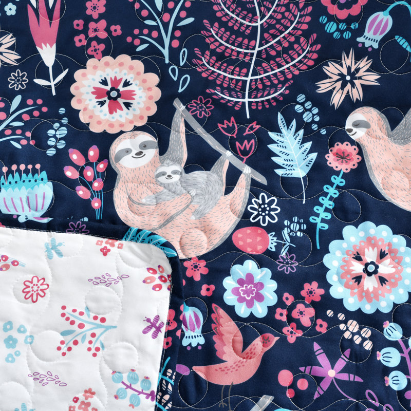Hygge Sloth Sloth Throw, Navy