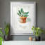 Sauge en pot - peinture sur toile encadrée-235131668-235131669