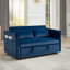 Canapé-lit convertible futon 3 en 1, canapé-lit en velours de 55 po avec 2 coussins, dossier inclinable, poches latérales pour le salon, canapé-lit-438501048