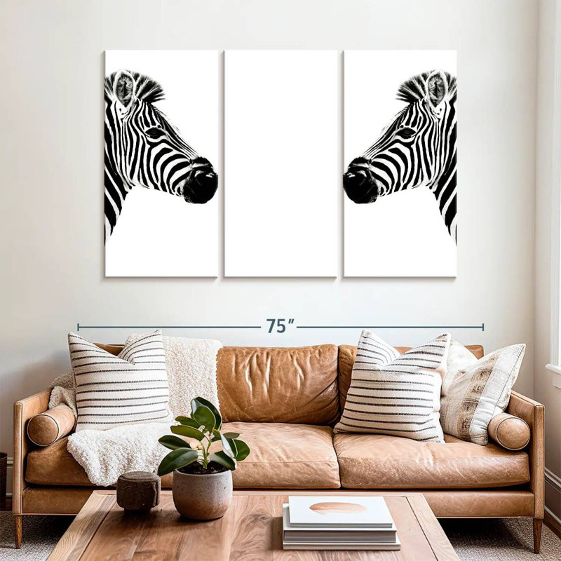 Zebras Face To Face, 42" H x 65" W