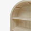 Modern Farmhouse Wood Kitchen Storage Cabinet, Arched Storage Display Cabinet with Adjustable Shelves, Versatile Cupboard Kitchen Pantry