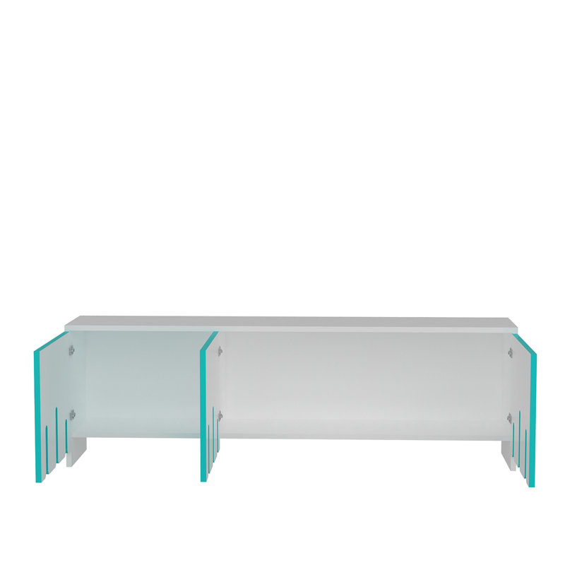Rosenkranz Unfinished TV Stand for TVs up to 55", Turquoise