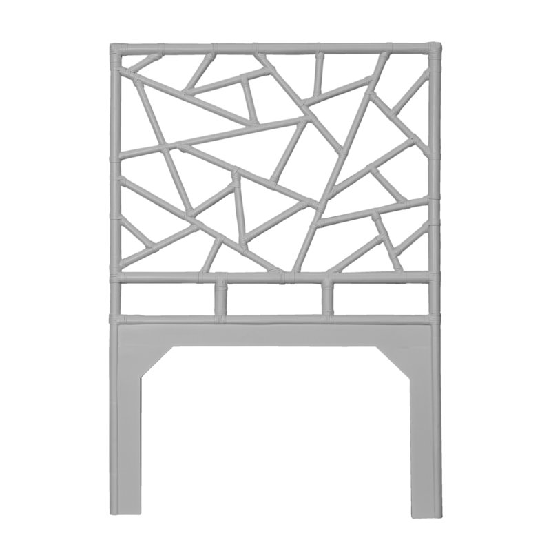 Tiffany Collection Open-Frame Headboard, Twin, Light Gray