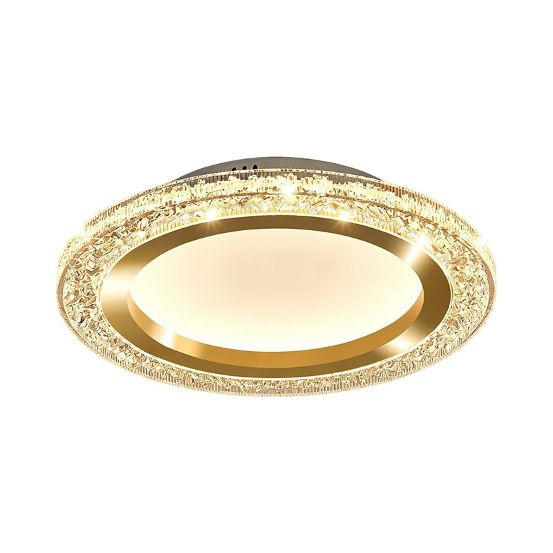 Plafonnier encastré 11,8 po Modern, H 2 po x l 11,8 po x P 11,8 po, Gold