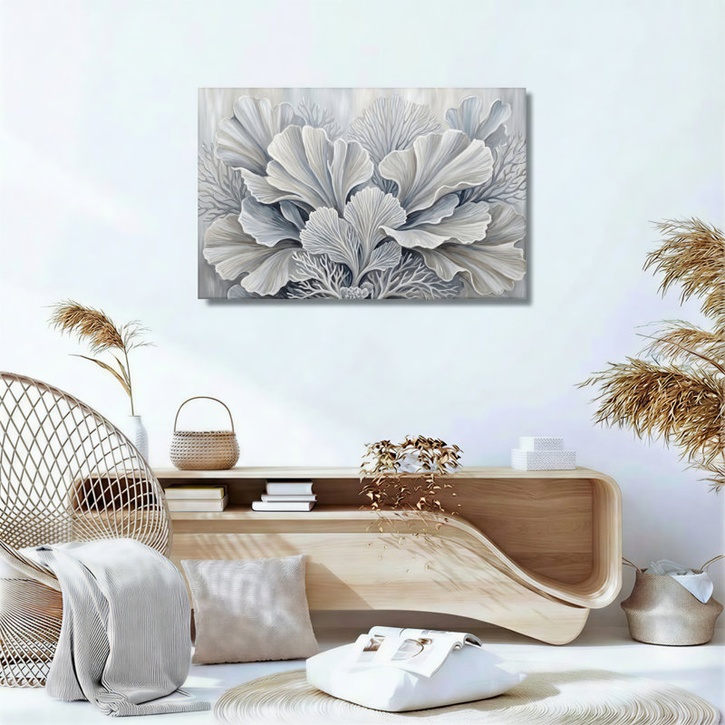 Ensemble de 1 tableau sur toile à motif floral, H 32 po x l 48 po, Toile tendue