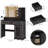 Vanity Desk With Led Mirror, Storage Drawers, And Built-in Power Outlets-263214682