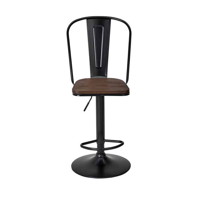 Anirvin Adjustable Height Counter Stool with Metal Frame