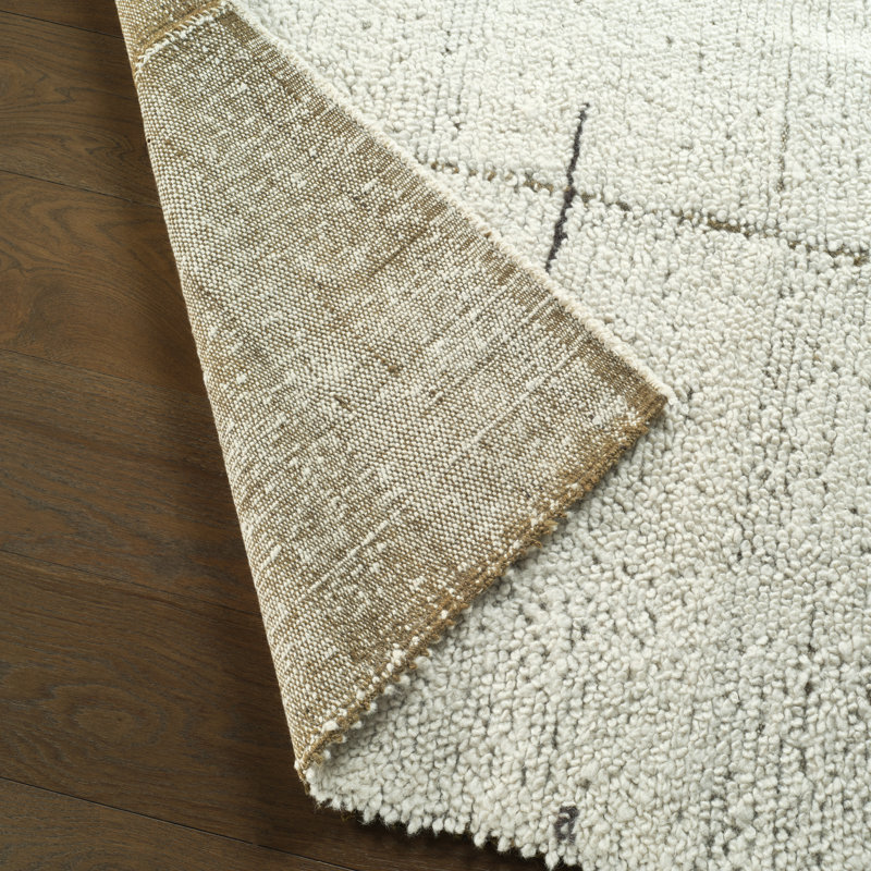 Higher Ground​ Mazie HRG02 Handwoven Moroccan Ivory/Green Area Rug, Rectangle 10' x 14'