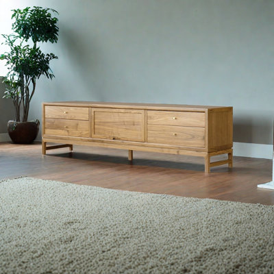 New Chinese modern solid wood TV cabinet