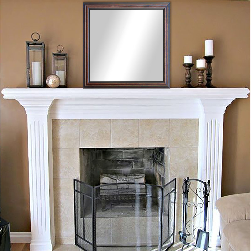 Ukiah Solid Wood Flat Wall Mirror, 20.5" H x 20.5" W