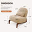 Fauteuil d'appoint en similicuir de 72 cm-353457666