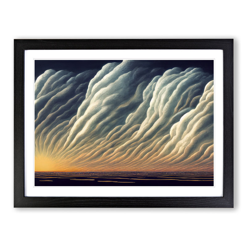 Stormy Cloud View Vol.2 - Framed Print, Black Framed, 46cm H x 64cm W x 2cm D
