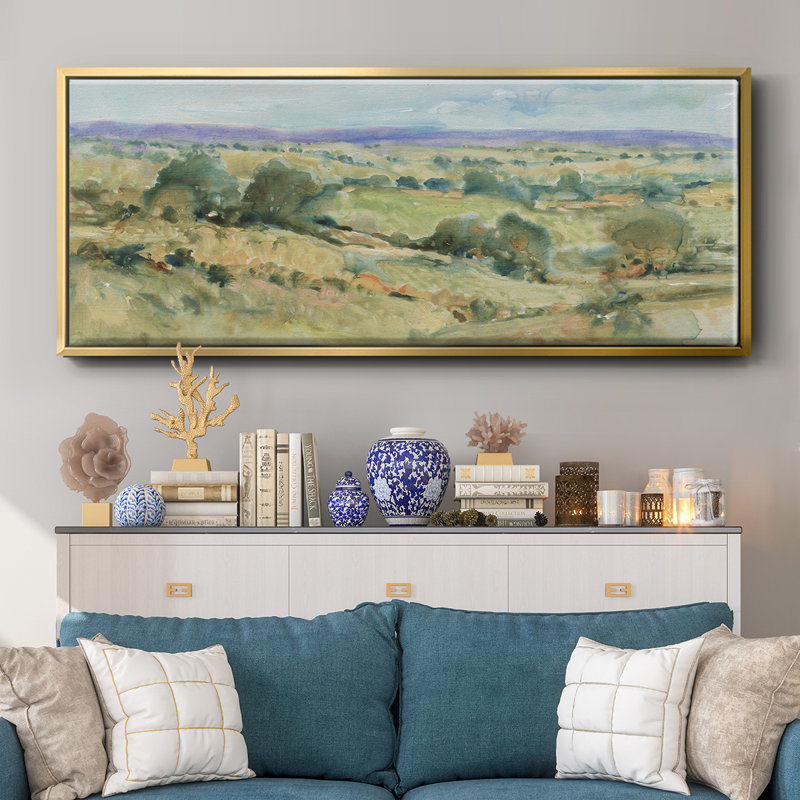 Soft Lavender Sky I- Framed Canvas