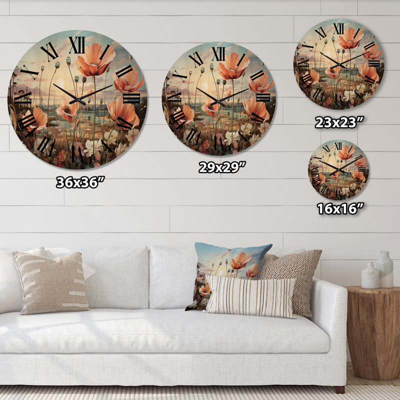 Très grande horloge murale Peach, Moyenne