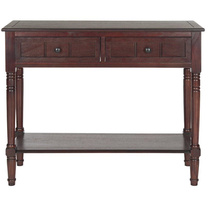 Brookshire 30.48 cm Solid Wood Top Console Table, Dark Cherry