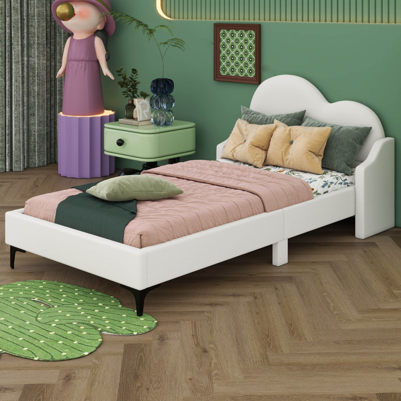 Barnham Upholstered Platform Bed, Beige