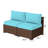 Kewei 51" W Wicker Patio Sofa with Cushions -806312087