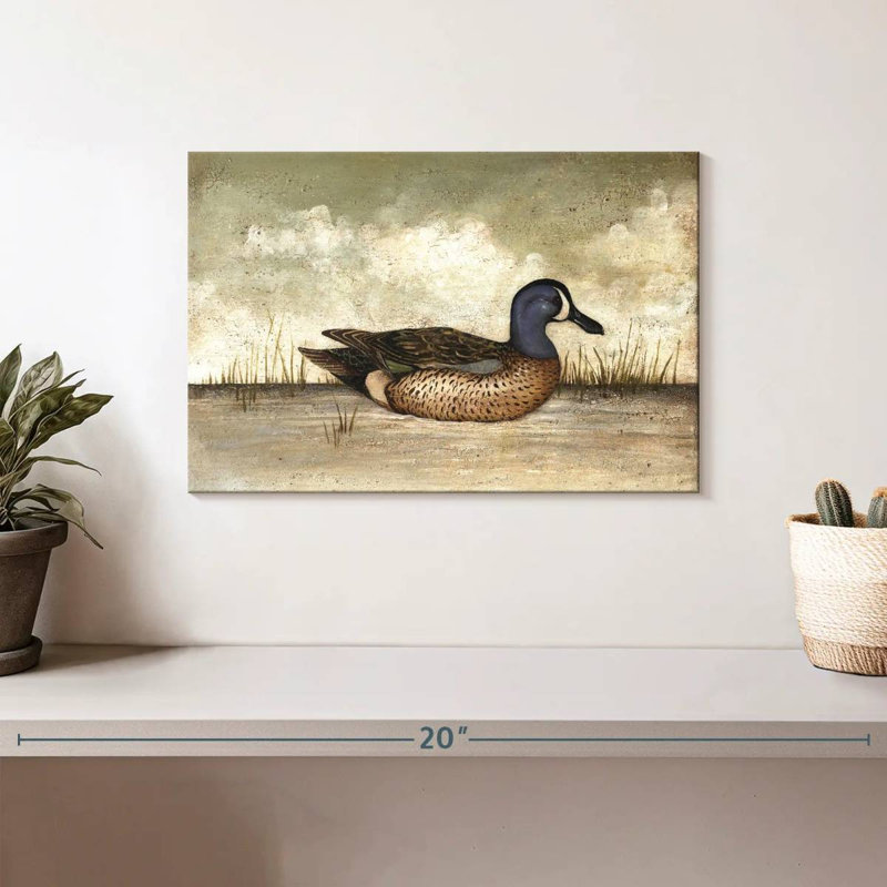 Canard bleu sarcelle à oreilles Brampt, H 8 po x l 12 po