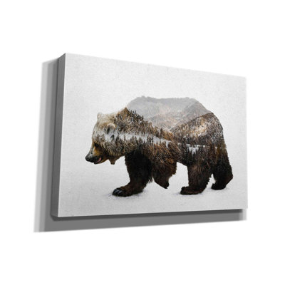 'The Kodiak Brown Bear' by Davies Babies, Giclee Canvas Wall Art