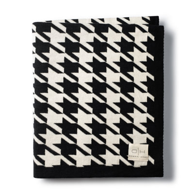 Houndstooth Accent Throw