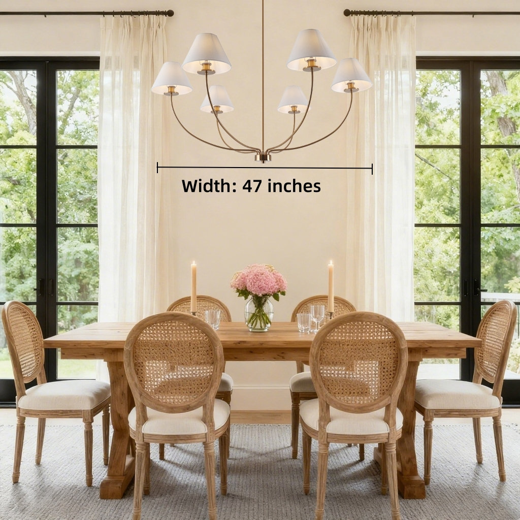Roverta 6-Light Dimmable Chandelier, Brass