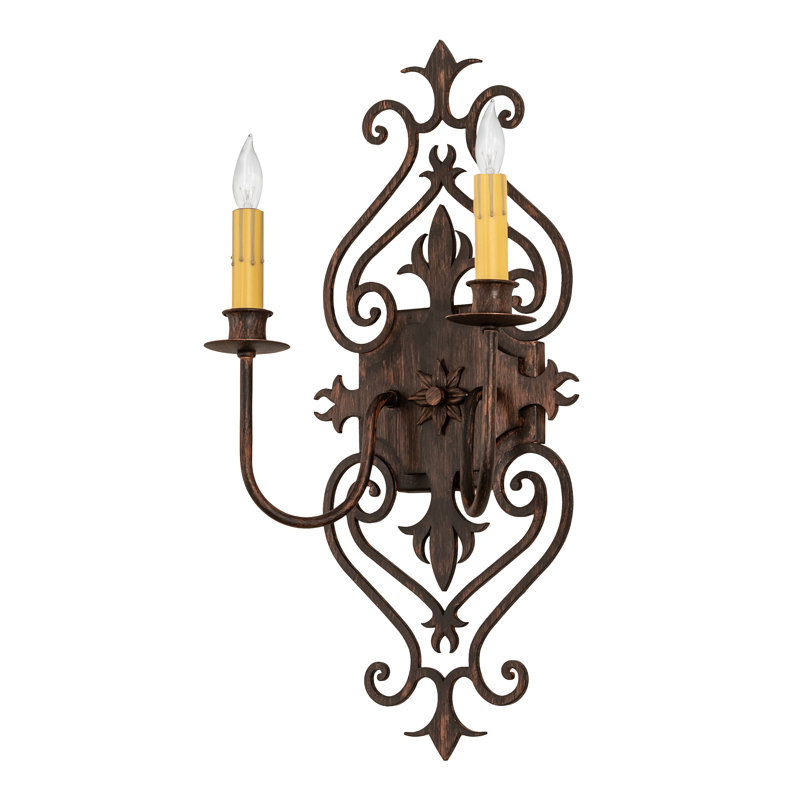 Louisa Steel Candle Wall Light