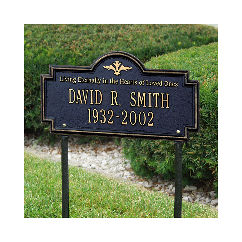 Arlington 'Living Eternally' Memorial Plaque, Yes, Black/Gold