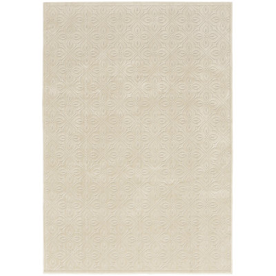 Xheva 4' x 6' Ivory Contemporary Indoor Rug
