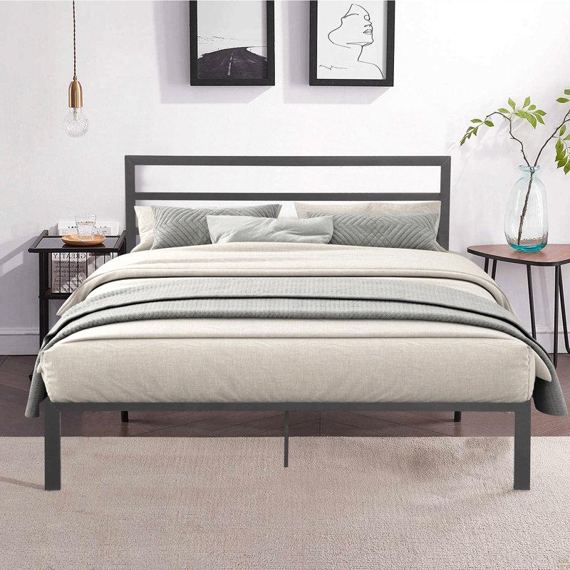 Queen Size Metal Bed Frame With Headboard