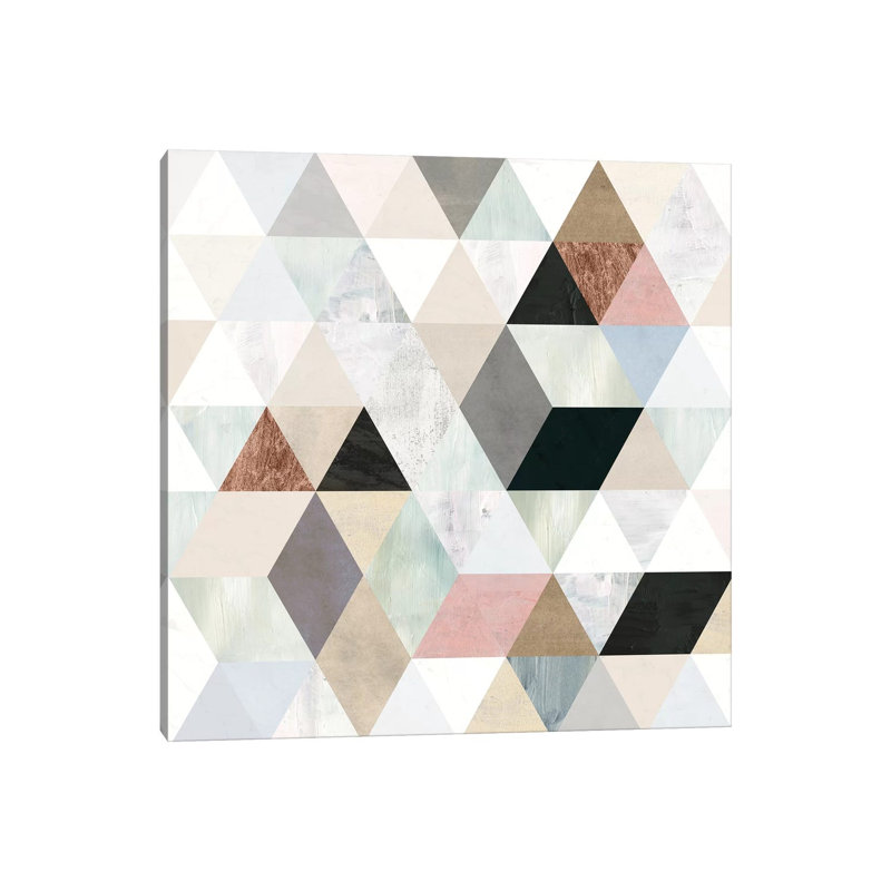 Watercolour Mosaic II by Victoria Borges - Wrapped Canvas Painting, 45.72 cm H x 45.72 cm W x 1.91 cm D